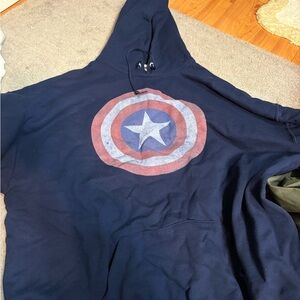Marvel Navy Pullover Hoodie with Subtle Logo